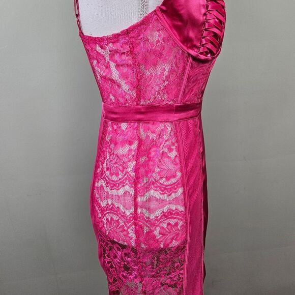 Fashion Nova Melinna Satin Dress – Pink Medium - Picture 8 of 15